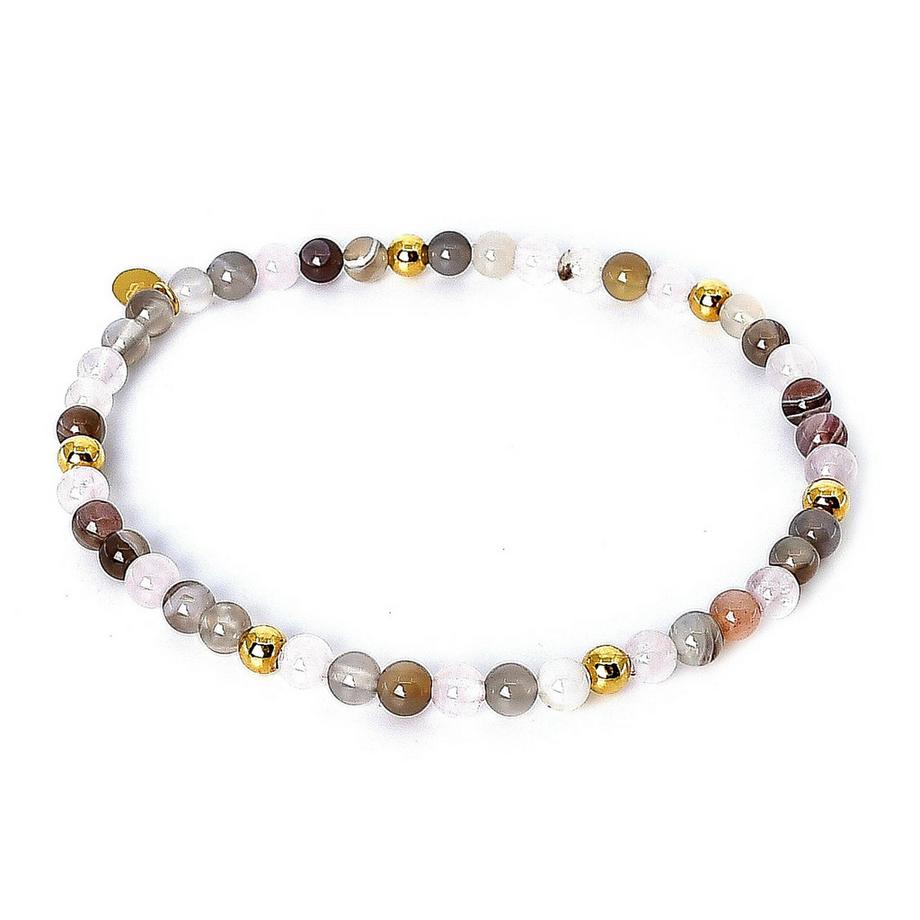 Relina  Armband mit Rosequarz & Achat