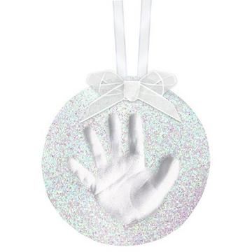 Baby Gipsabdruck Glitzerornament