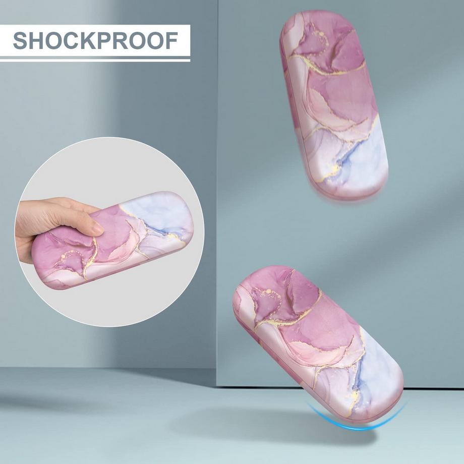 Only-bags.store  Tragbares Hartschalen-Brillenetui mit Brillenputztuch - Etui für Brillen und Sonnenbrillen 