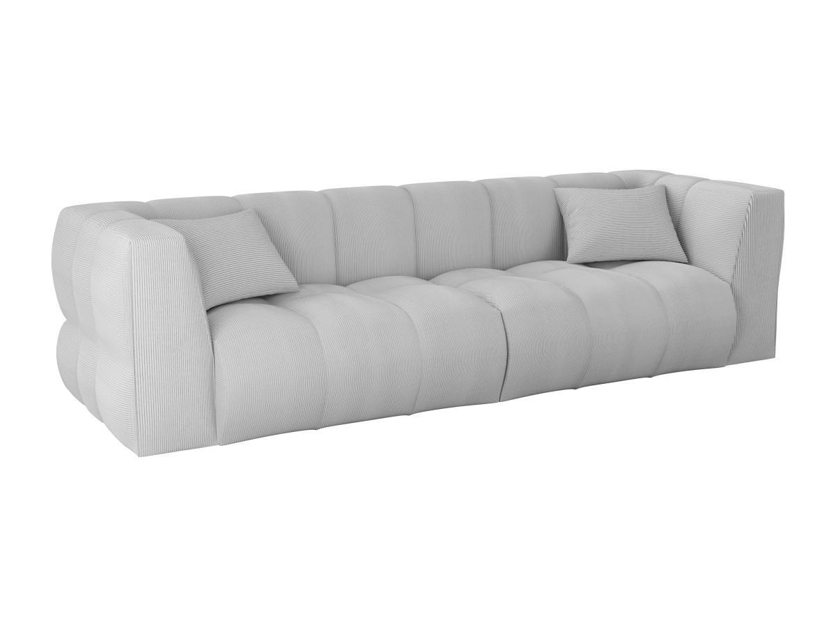 Maison Céphy Sofa 4-Sitzer - Cord - Hellgrau - NAEMIA von Maison Céphy  