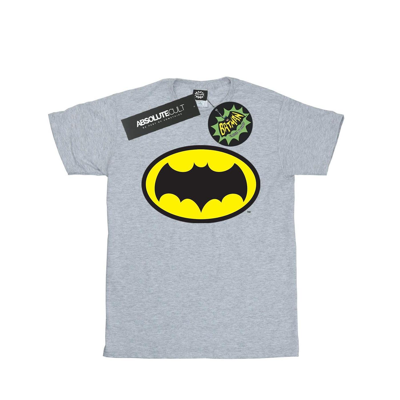 Image of Batman Tv Series Logo Tshirt Damen Grau 3XL