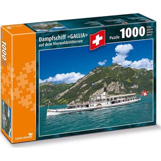 Carta.Media  Puzzle Dampfschiff Gallia Vierwaldstättersee (1000Teile) 