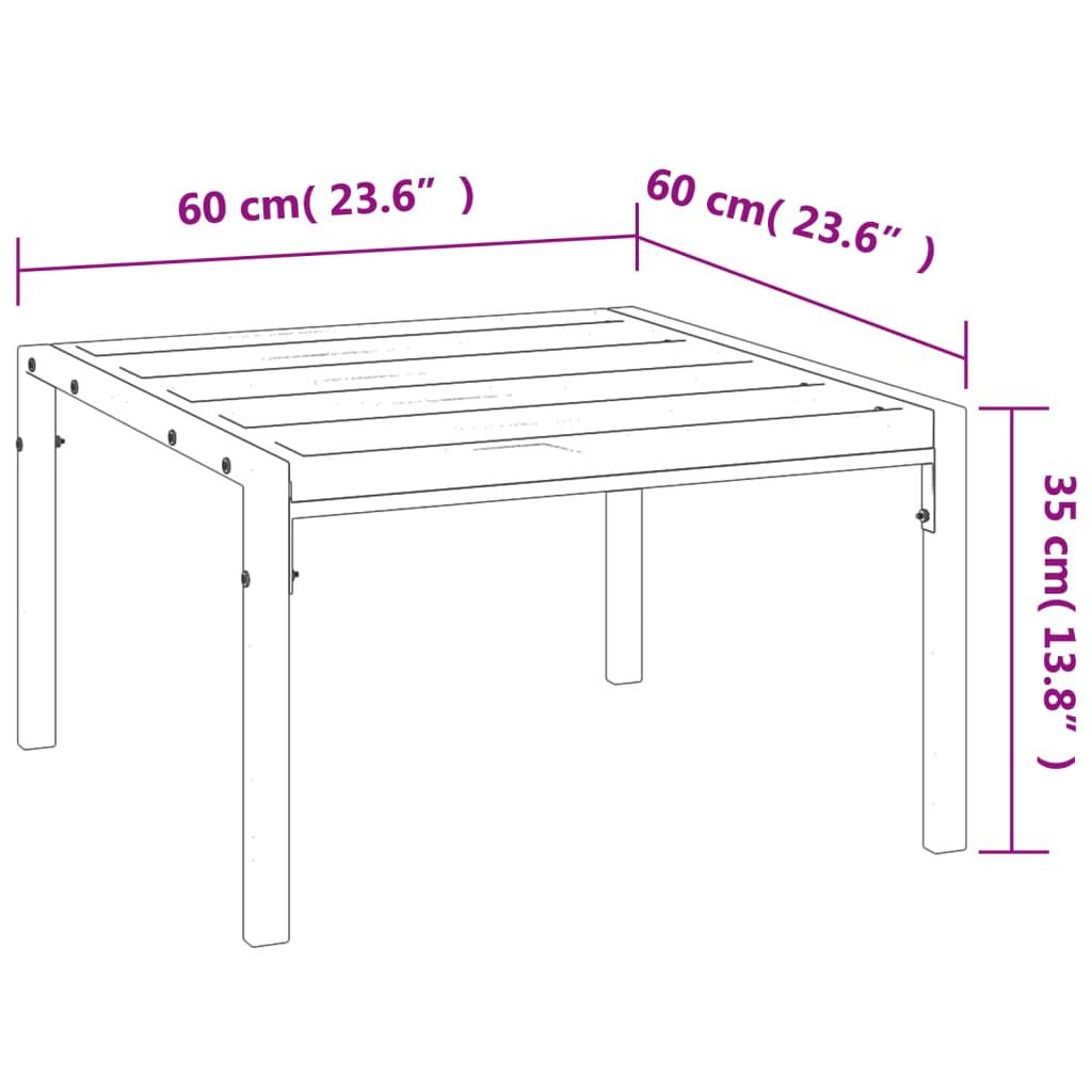 VidaXL Table basse de jardin acier  