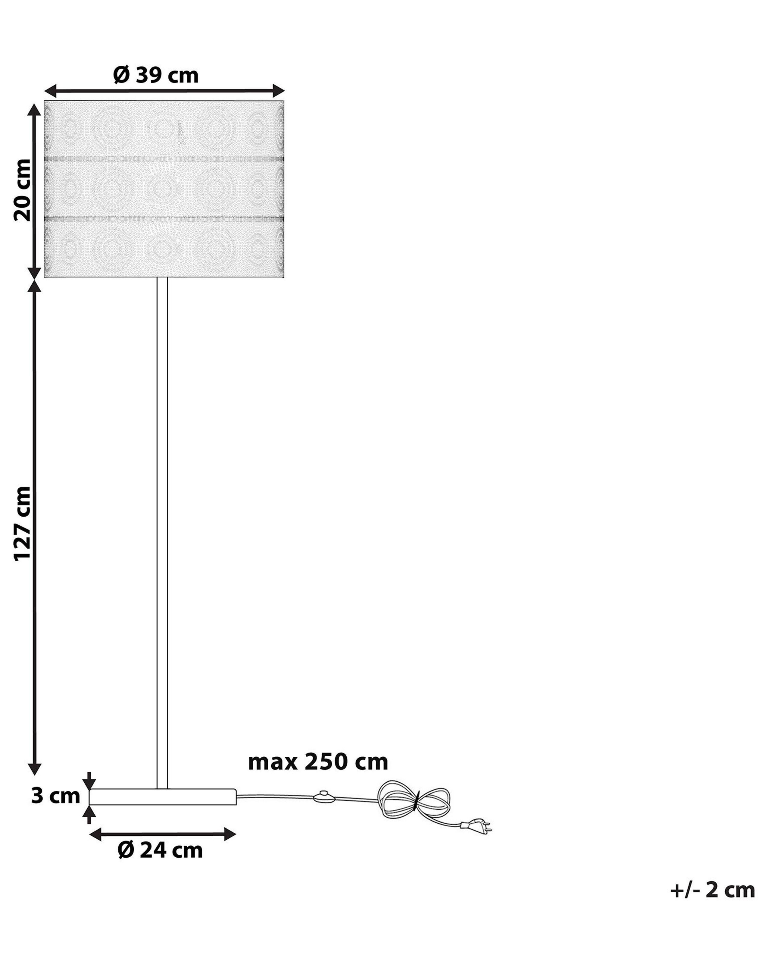 Beliani Lampadaire en Métal Moderne NUON  