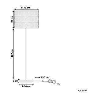 Beliani Lampadaire en Métal Moderne NUON  