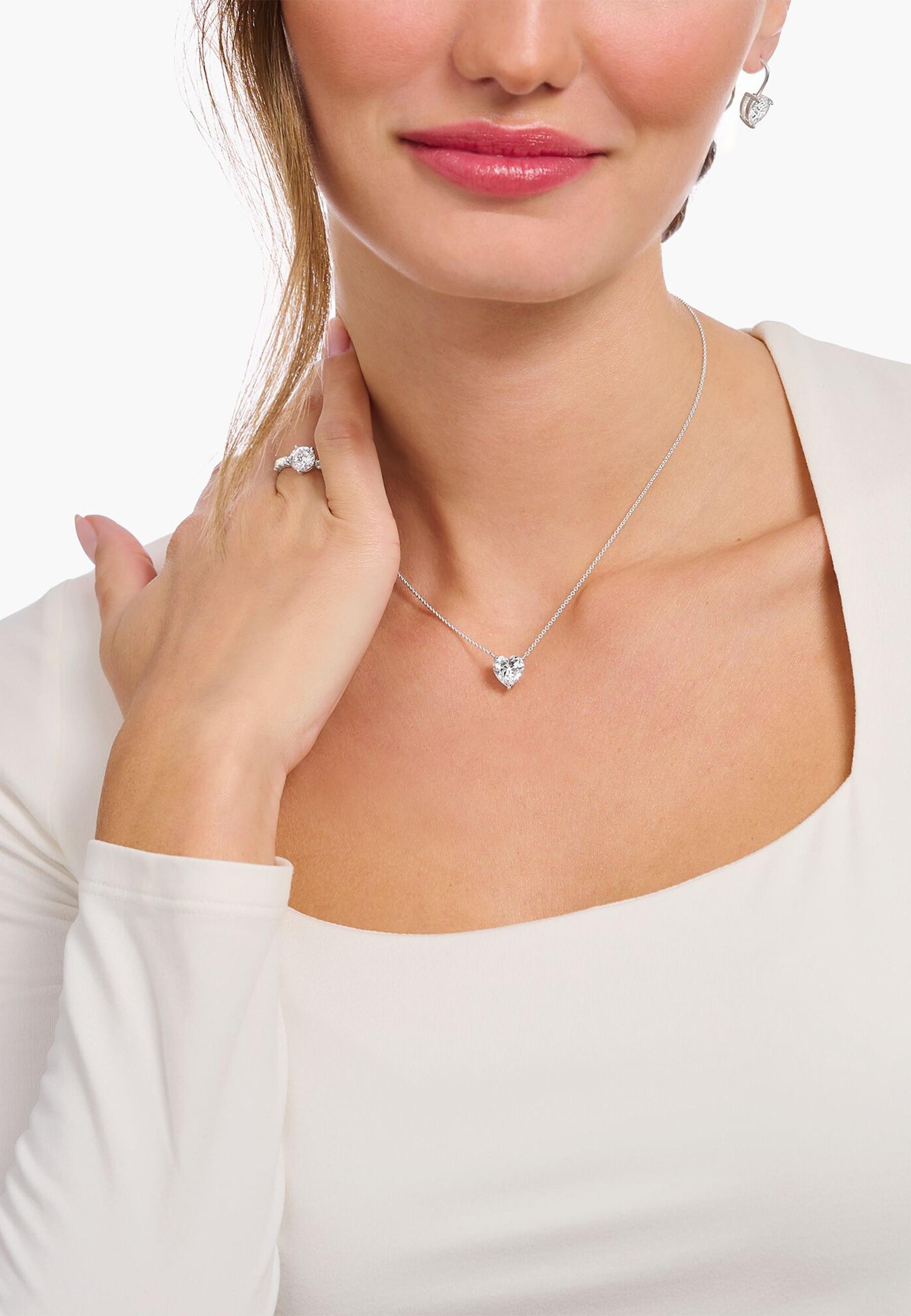 Thomas Sabo  Collier Coeur Blanc Zirconia 