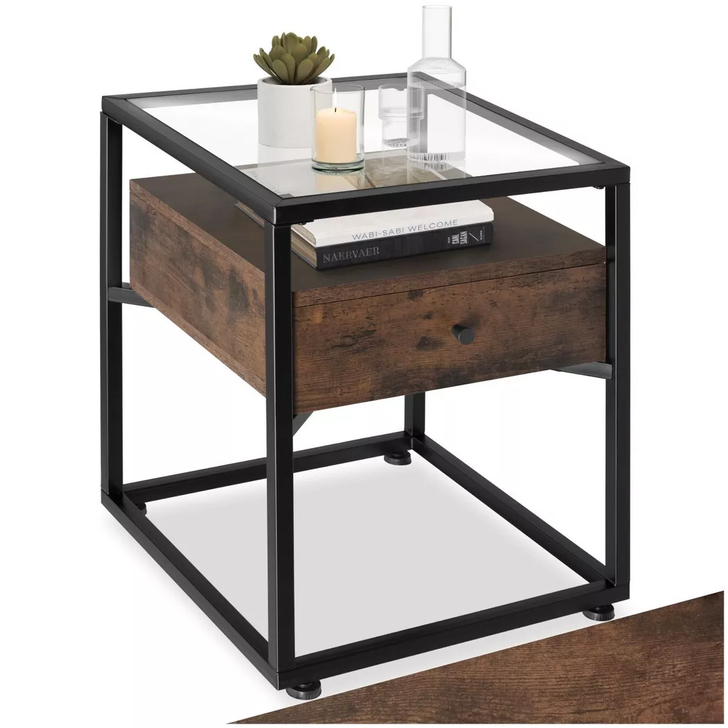 Tectake - Table de chevet Preston 43x45x54,5cm -