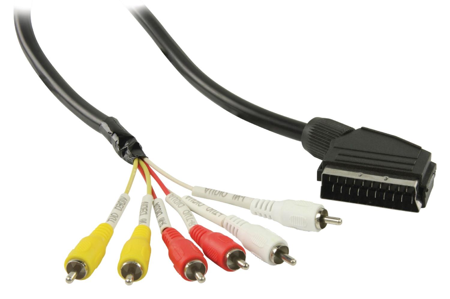 Nedis  SCART-Kabel SCART-Stecker - 6x RCA-Stecker 2,00 m Schwarz 