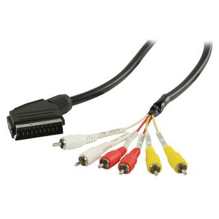 Nedis  SCART-Kabel SCART-Stecker - 6x RCA-Stecker 2,00 m Schwarz 