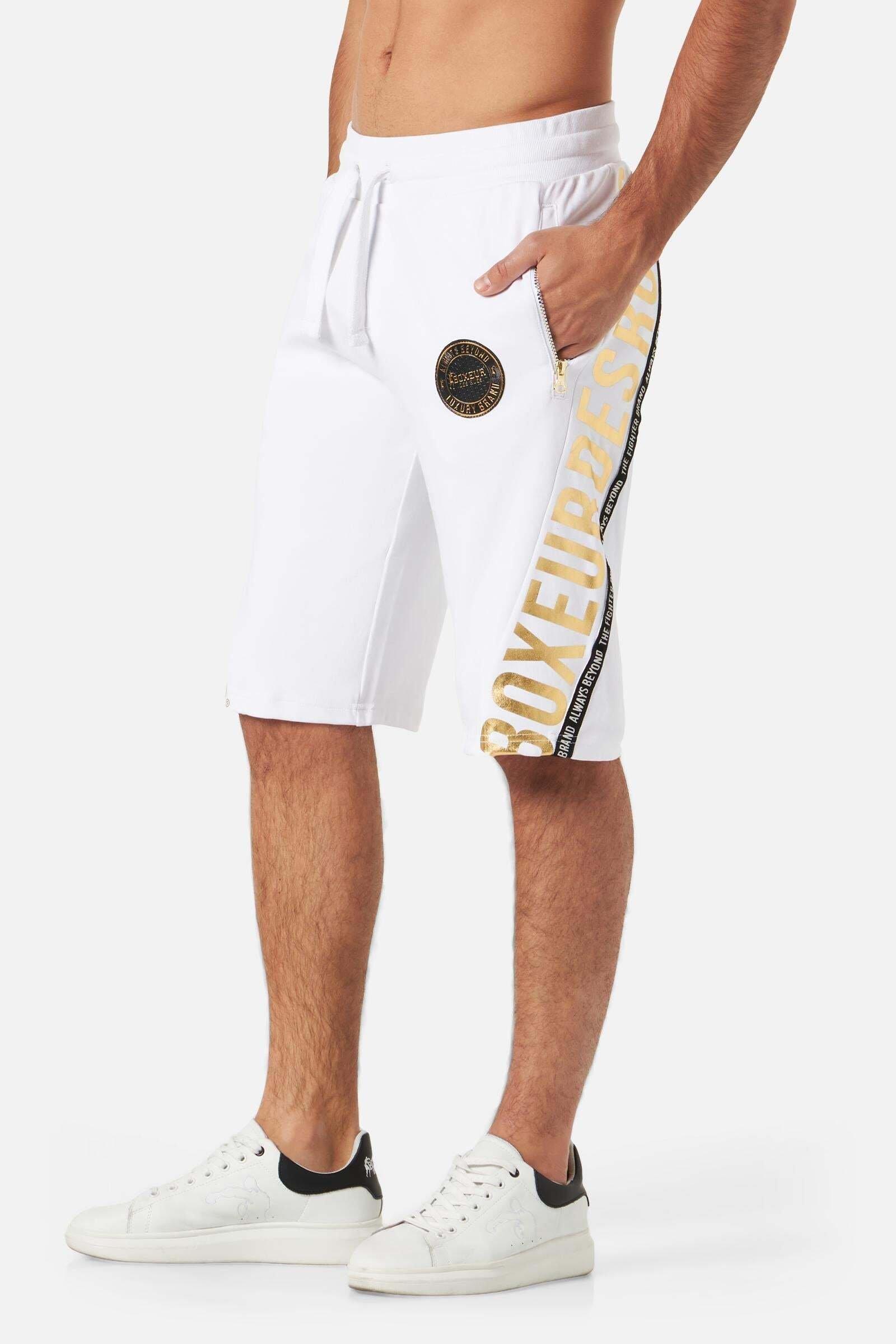 BOXEUR DES RUES  Short Lettering Printed Short Pant 