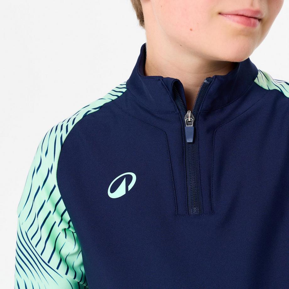 KIPSTA  Sweat enfant football demi-zip polyester 