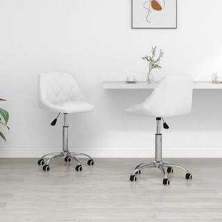 VidaXL Chaise pivotante de salle à manger cuir artificiel  