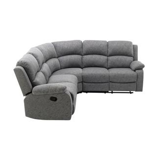 Vente-unique Eckrelaxsofa - Stoff - Hellgrau - RIETI  