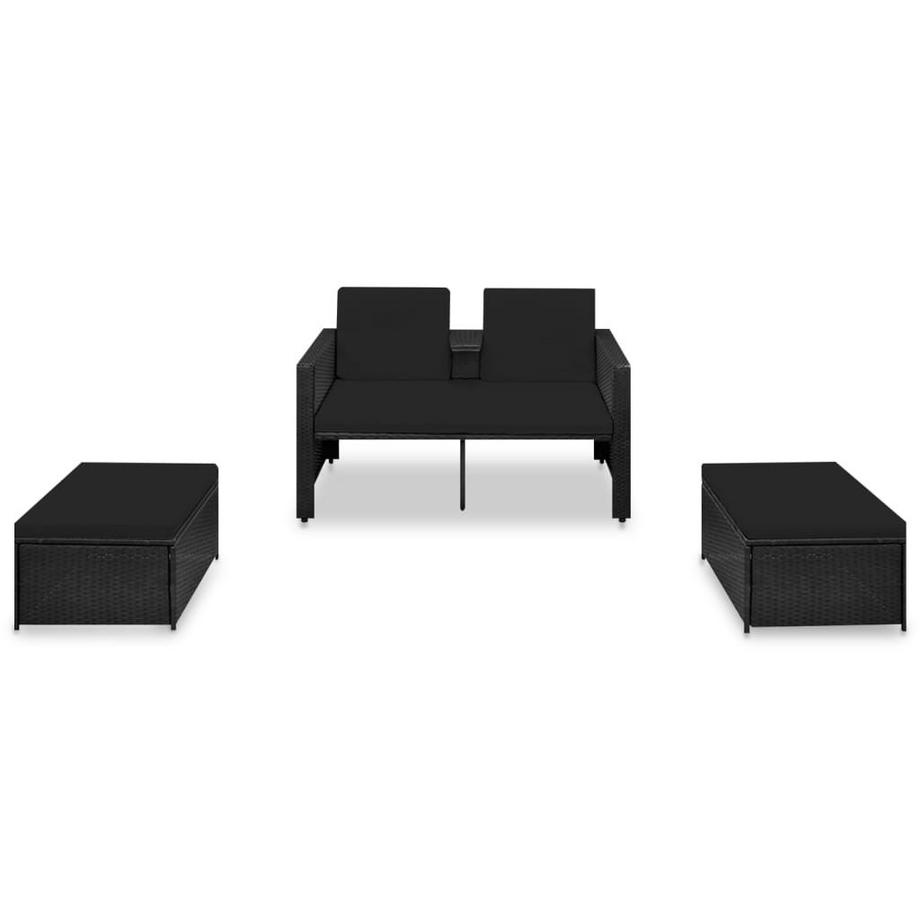 Garten-lounge-set poly-rattan