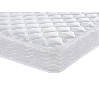 Vente-unique Ensemble 140 x 190 cm sommier coffre blanc + matelas ressorts et mémoire de forme ép.15cm - WOLKENLOS de MORGENGOLD  