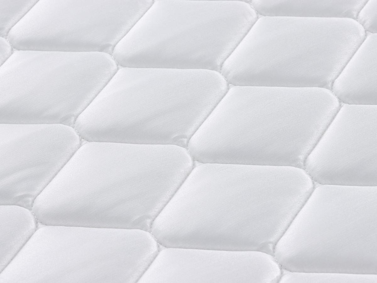 Vente-unique Ensemble 140 x 190 cm sommier coffre blanc + matelas ressorts et mémoire de forme ép.15cm - WOLKENLOS de MORGENGOLD  