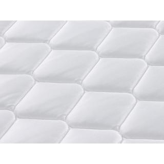 Vente-unique Ensemble 140 x 190 cm sommier coffre blanc + matelas ressorts et mémoire de forme ép.15cm - WOLKENLOS de MORGENGOLD  