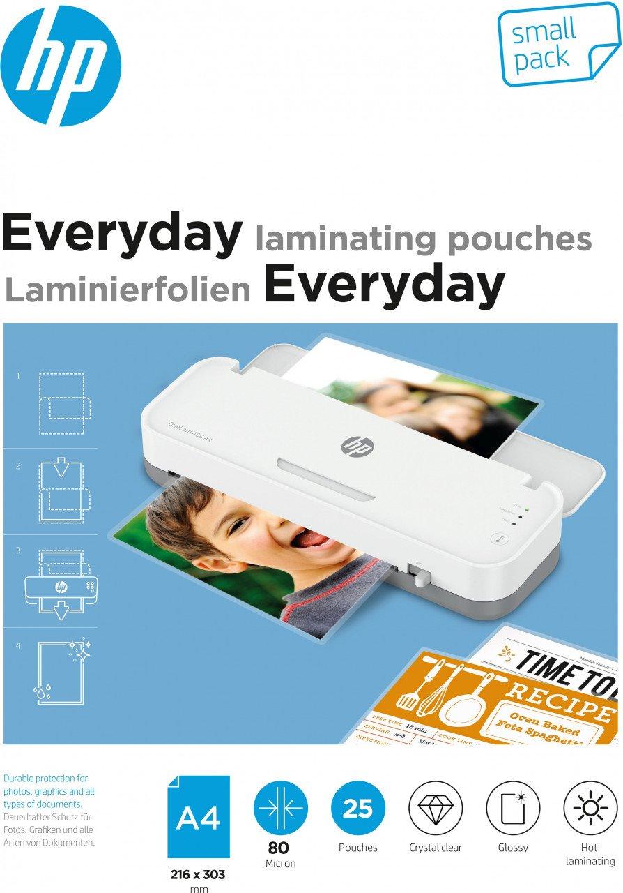 HPINC Hp everyday laminating pouches, a4, 80 micron - small pack  