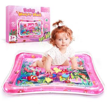 Tapis d'eau bébé, tapis de jeu d'eau sans BPA, tapis de jeu bébé, tapis gonflable pour le ventre, activités ludiques Stimuler la croissance de votre bébé