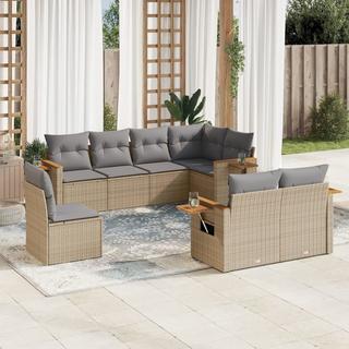 VidaXL set divano da giardino Polirattan  