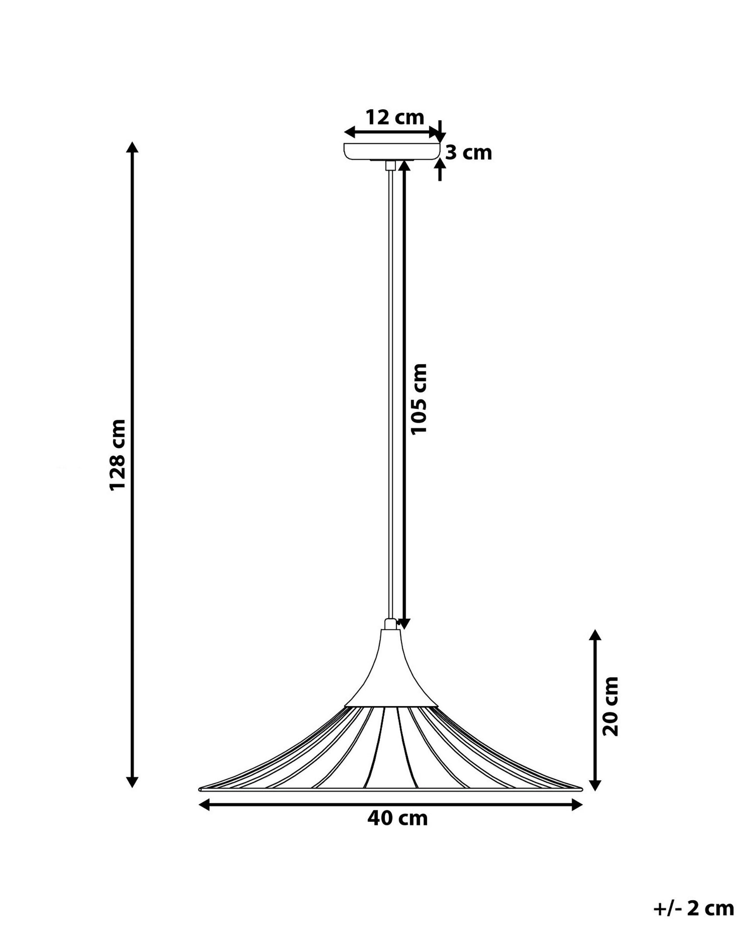 Beliani Lampe suspension en Métal Moderne GIONA  