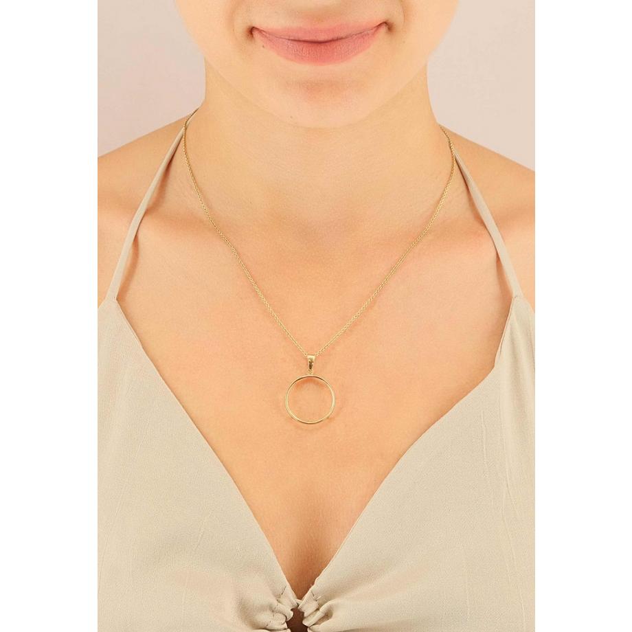 MUAU Schmuck  Anhänger 20er Vreneli-Fassung Gelbgold 750, 31x24mm 