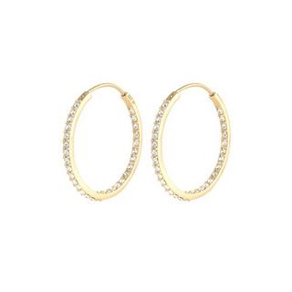 Elli  Boucles d'Oreilles Base Cristal Créoles Femme 