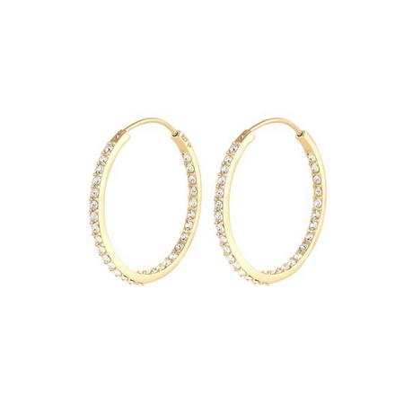 Elli  Boucles d'Oreilles Base Cristal Créoles Femme 