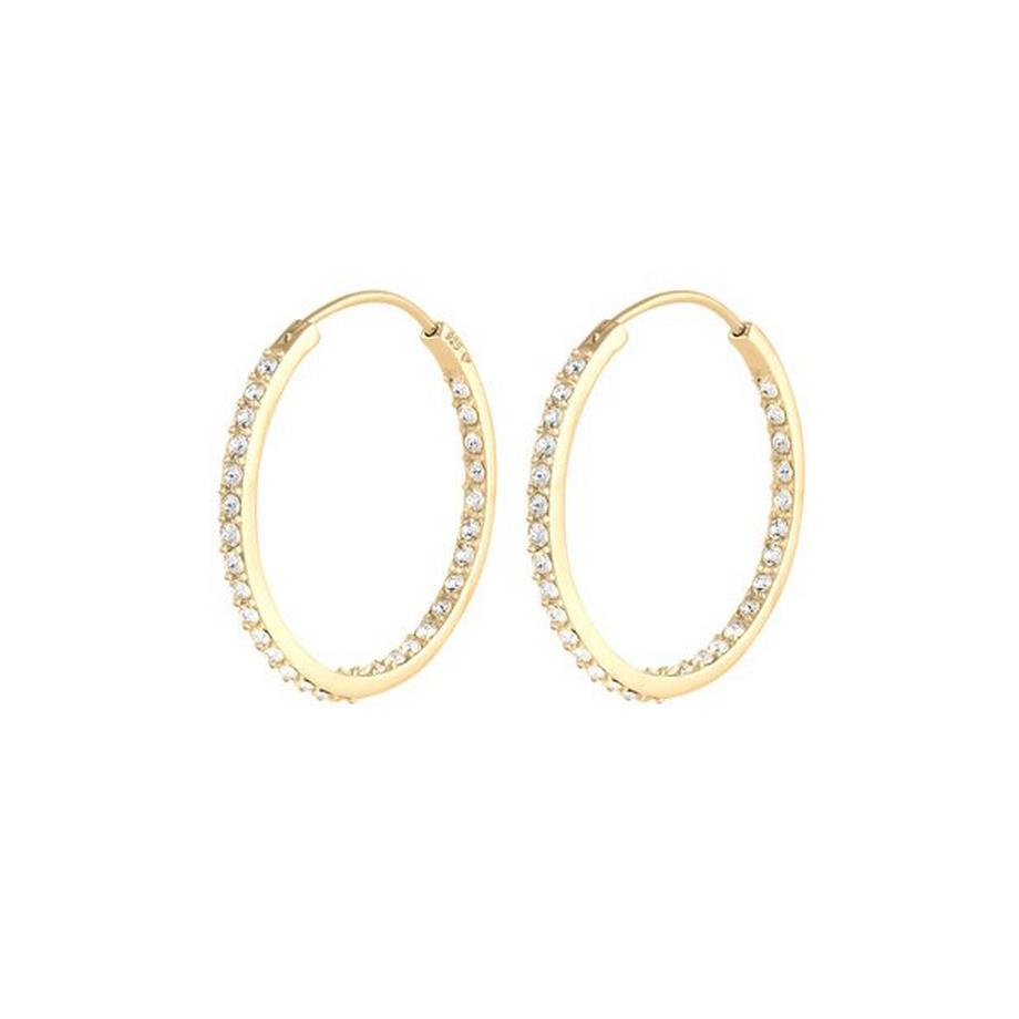 Boucles d'Oreilles Base Cristal Créoles Femme