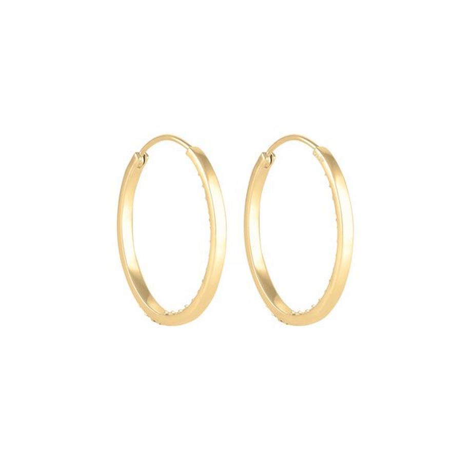 Elli  Boucles d'Oreilles Base Cristal Créoles Femme 