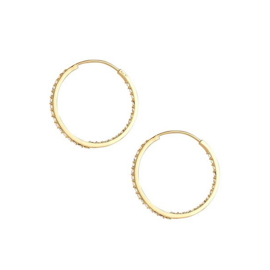 Elli  Boucles d'Oreilles Base Cristal Créoles Femme 