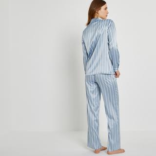 La Redoute Collections  Gestreifter Pyjama aus Satin 