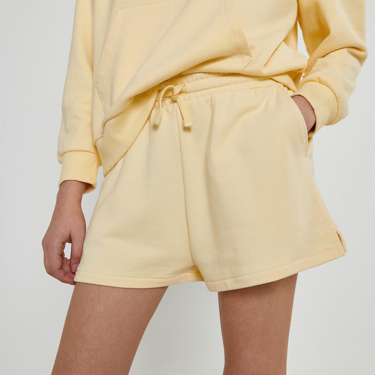 Image of Shorts Aus Leichter Sweatware Mädchen Gelb XXS