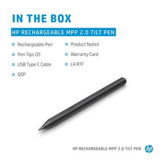 Hewlett-Packard  Stylet inclinable rechargeable MPP2.0 (noir) 