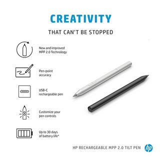 Hewlett-Packard  Wiederaufladbarer Tilt Pen MPP 2.0 (schwarz) 