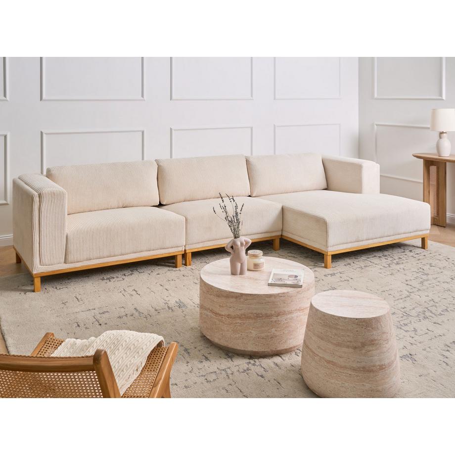 Beliani Ecksofa aus Cord  VENG  