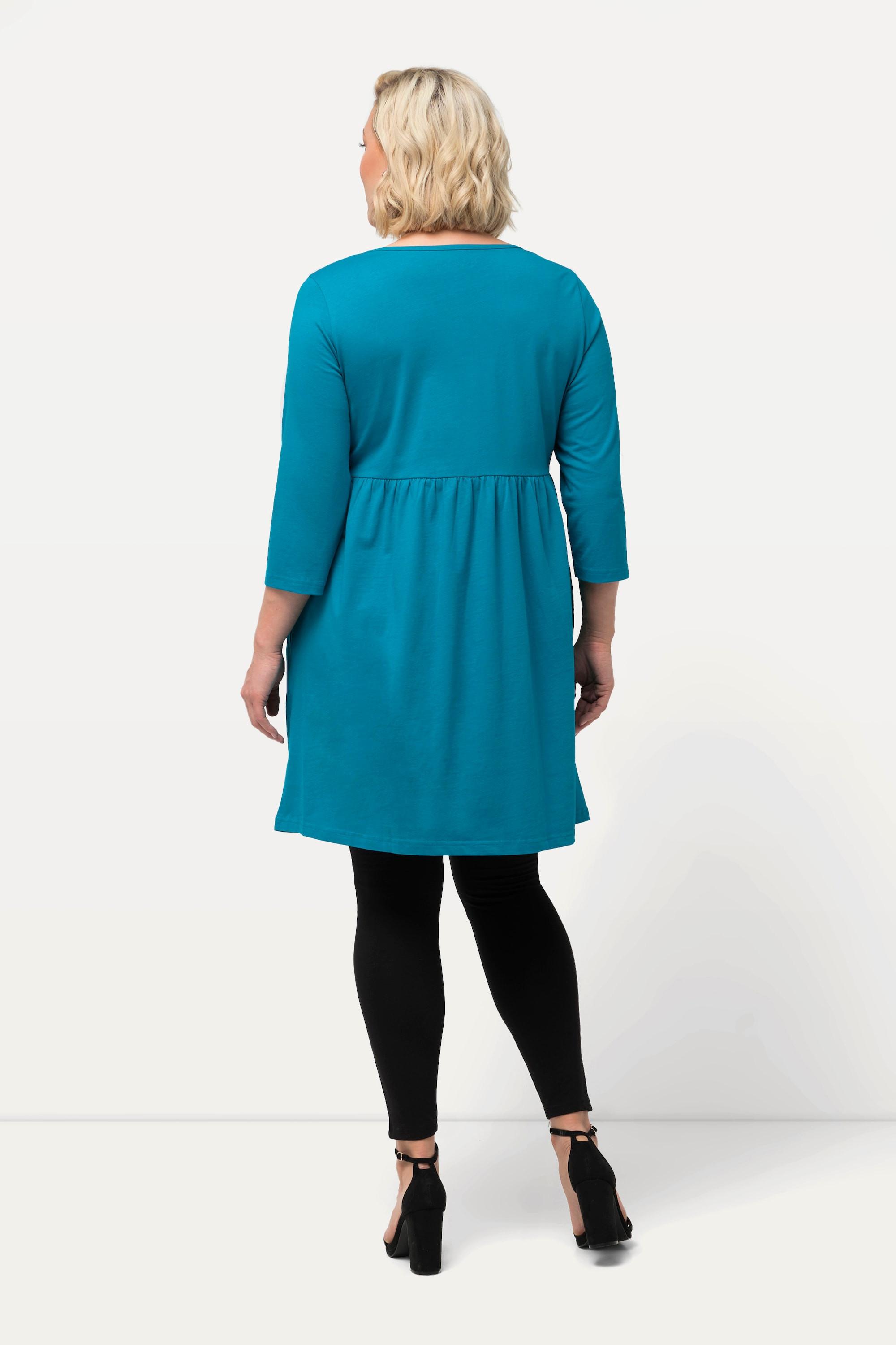 Ulla Popken  Longshirt, A-Linie, Carree-Ausschnitt, 3/4-Arm 