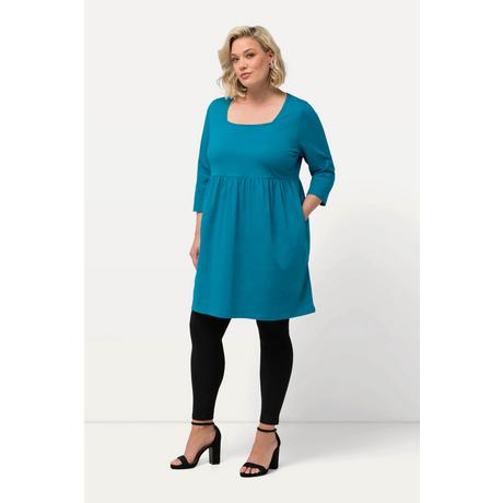 Ulla Popken  Longshirt, A-Linie, Carree-Ausschnitt, 3/4-Arm 