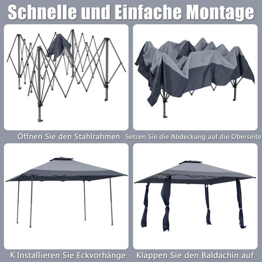 Northix Überdachungszelt für den Außenbereich, höhenverstellbar  