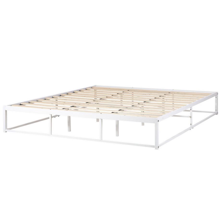 Beliani Lit avec sommier en Métal Industriel VIRY  