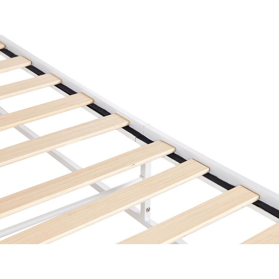 Beliani Lit avec sommier en Métal Industriel VIRY  