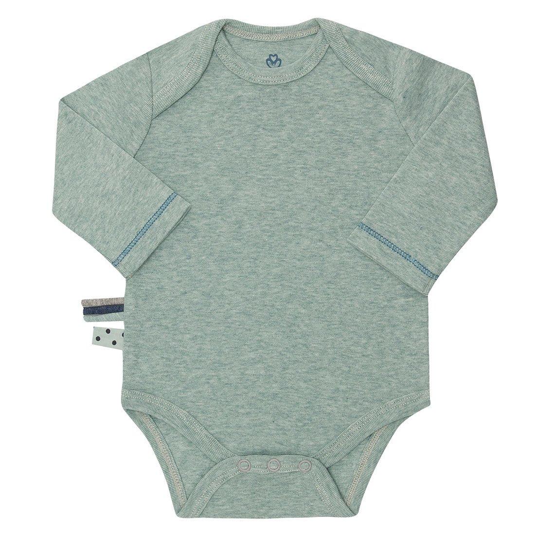 Image of Langarm-body Unisex Pastellgrün 12-18M