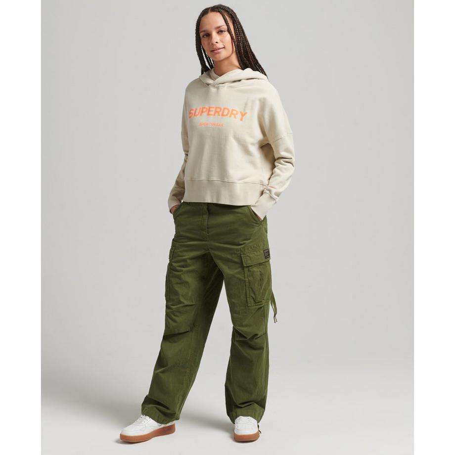 Superdry  Felpa corta da donna con cappuccio Superdry Core Sport 