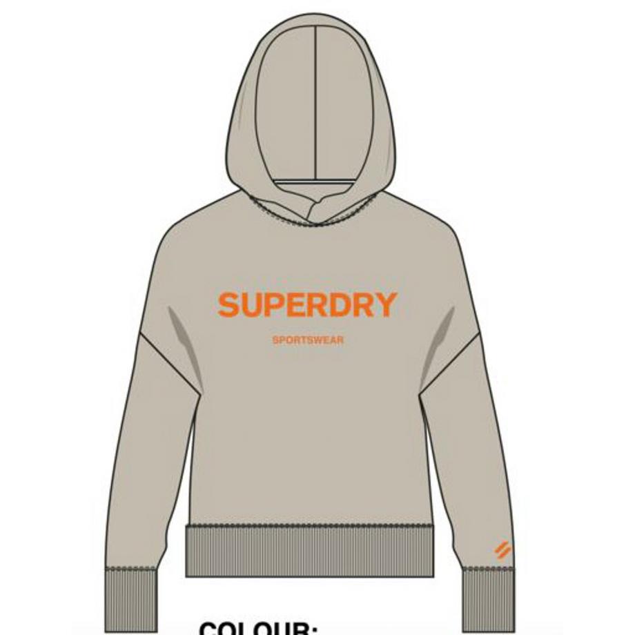 Superdry  Felpa corta da donna con cappuccio Superdry Core Sport 