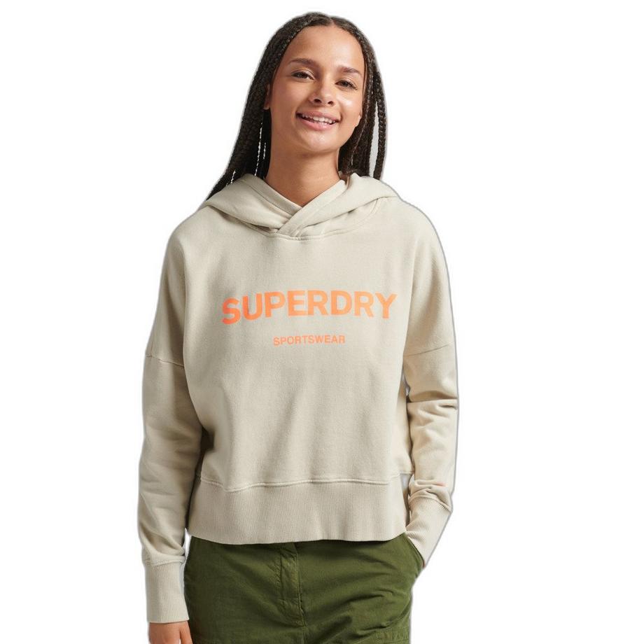 Felpa corta da donna con cappuccio Superdry Core Sport