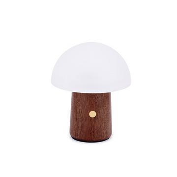 Gingko Design Dekoleuchte Mushroom aus Walnussholz