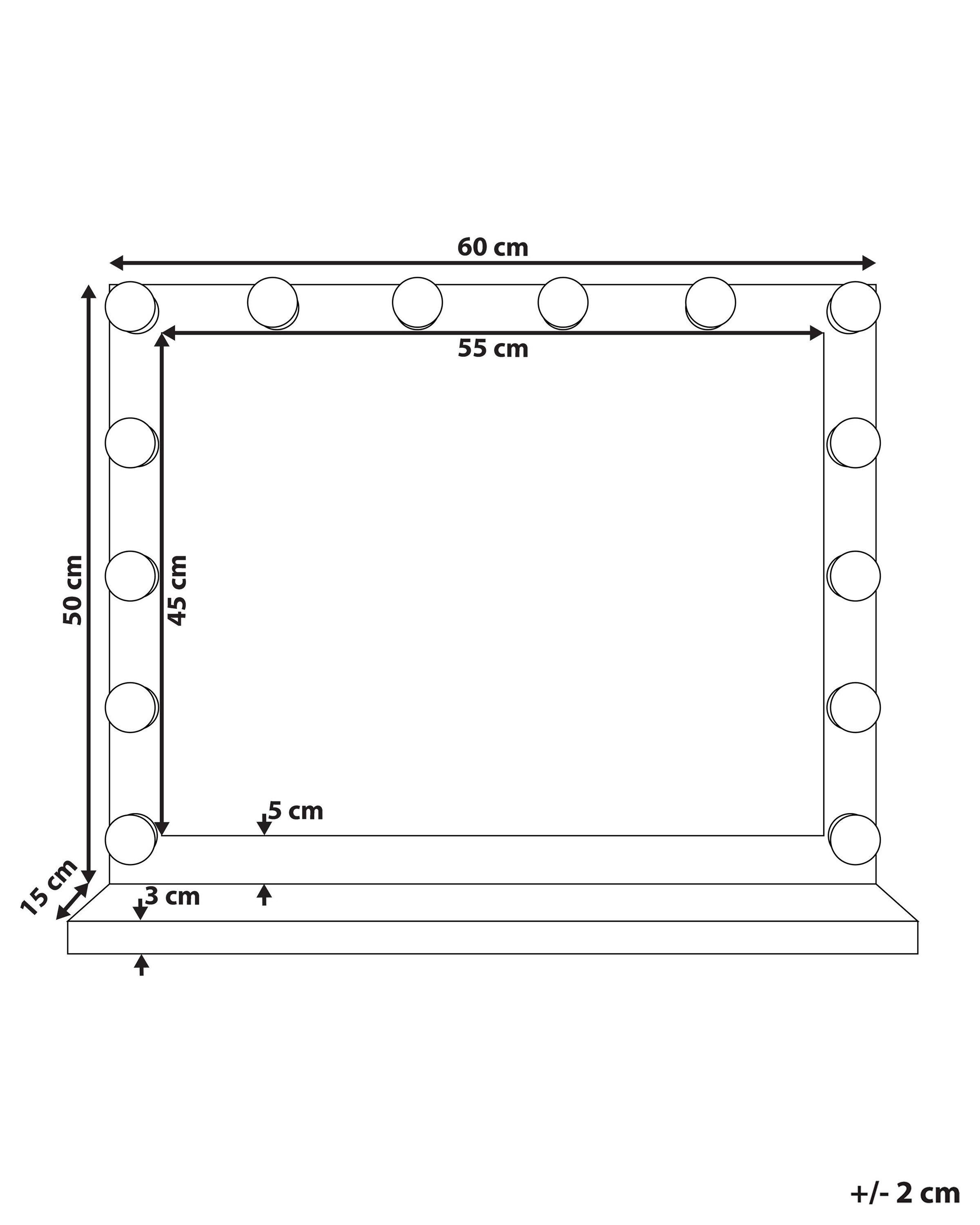 Beliani  Miroir de table en Métal Glamour BEAUVOIR 