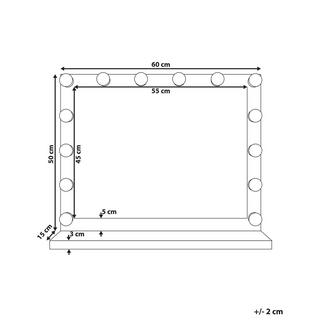 Beliani  Miroir de table en Métal Glamour BEAUVOIR 