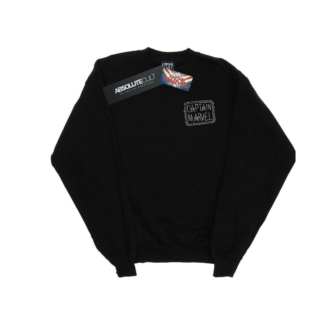 Image of Captain Breast Patch Sweatshirt Mädchen Schwarz 152-158