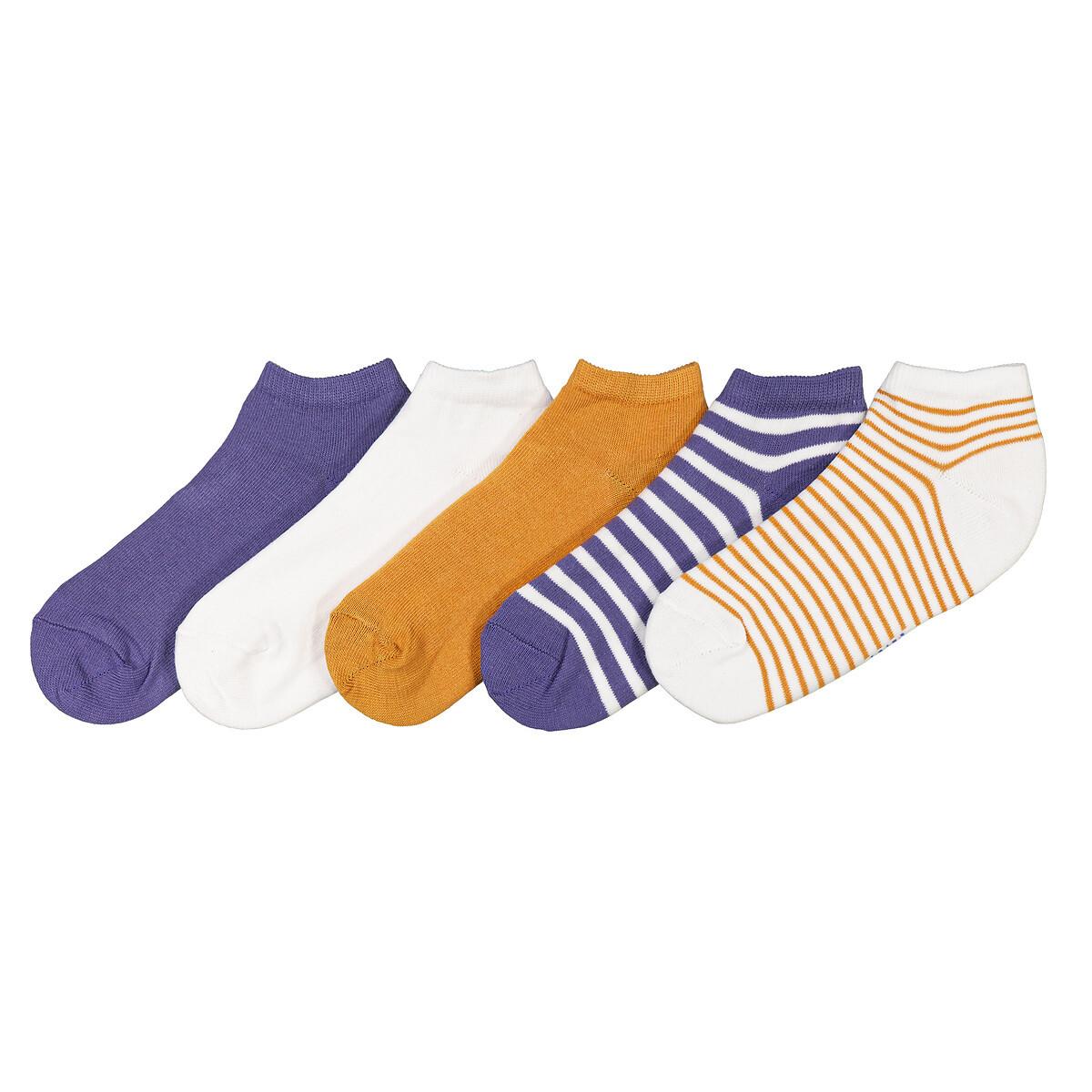 Image of 5 Paar Sneakersocken Damen Weiss Bedruckt 38/41